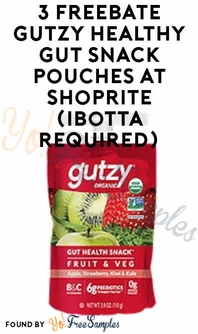 3 FREEBATE Gutzy Healthy Gut Snack Pouches at ShopRite (Ibotta Required)