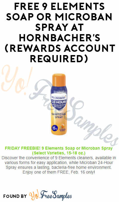 FREE 9 Elements Soap or Microban Spray at Hornbacher’s (Rewards Account Required)