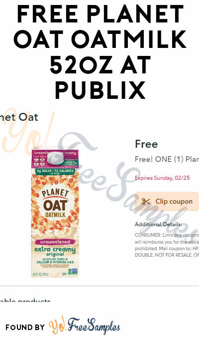 FREE Planet Oat Oatmilk 52oz at Publix (Digital Coupon Required)