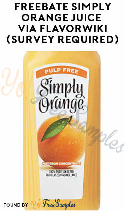 FREEBATE Simply Orange Juice via FlavorWiki (Survey Required)