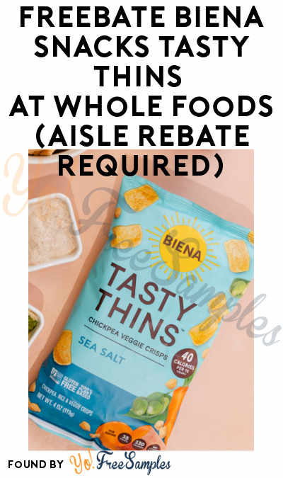 FREEBATE Biena Snacks Tasty Thins At Whole Foods (Aisle Rebate Required)
