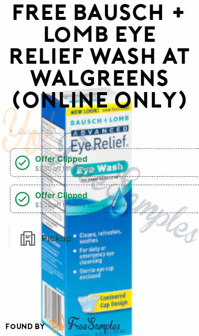 FREE Bausch + Lomb Eye Relief Wash at Walgreens (Online Only)
