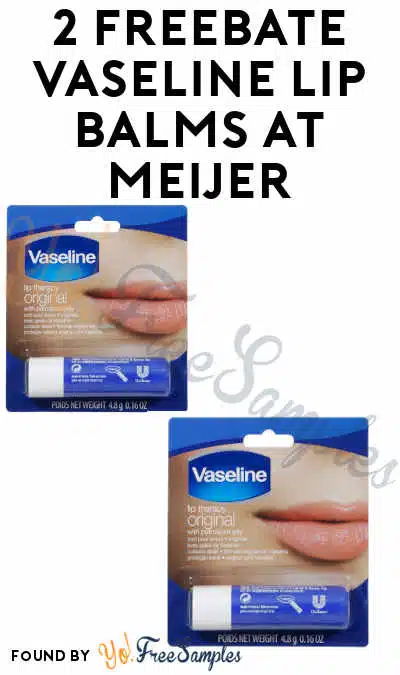 2 FREEBATE Vaseline Lip Balms at Meijer + $2.82 Profit