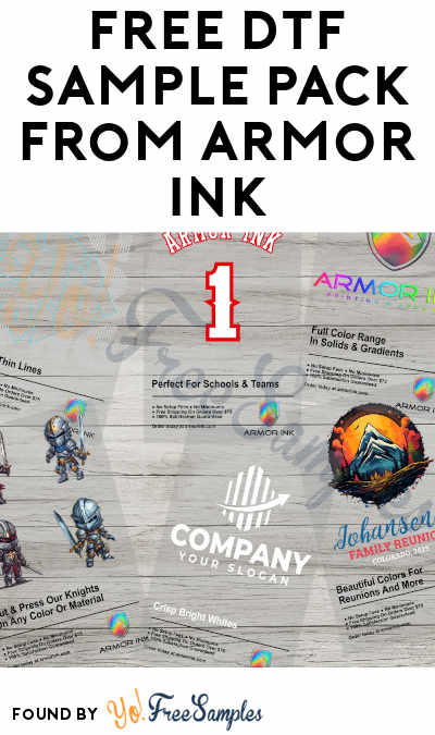 FREE Armor Ink DTF Fabric Transfer Sample Pack