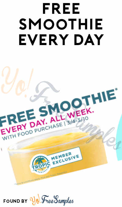 FREE Tropical Smoothie at Café with Food Purchase (Rewards Membership Required)