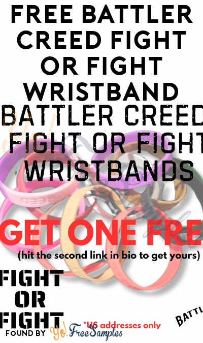 FREE Battler Creed FIGHT OR FIGHT Wristband