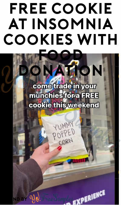 FREE Cookie at Insomnia Cookies with Food Donation (Ends 4/22)