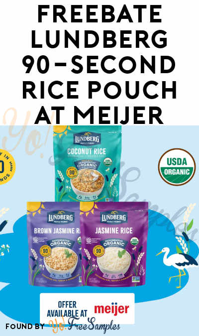 FREEBATE Lundberg 90-Second Rice Pouch at Meijer (Aisle Rebate Required)