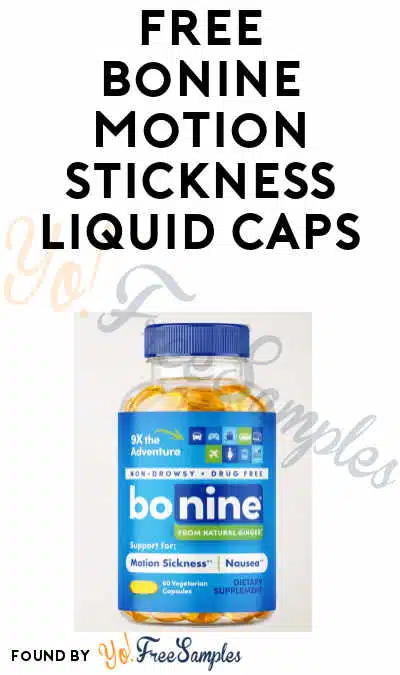 FREE Bonine Ginger Dietary Supplement Liquid Capsules (Must Apply)