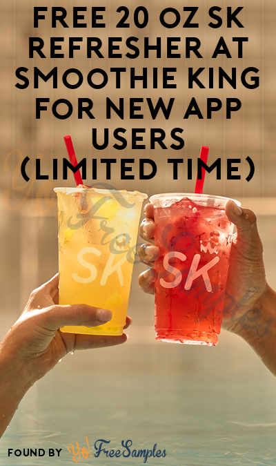 FREE 20 oz SK Refresher at Smoothie King for New App Users Through 5/27