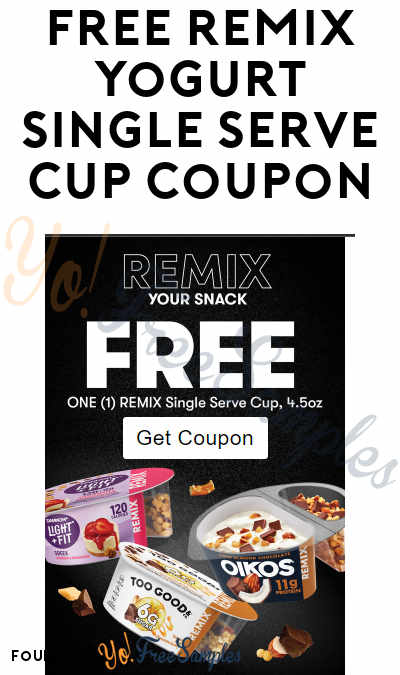 FREE REMIX Yogurt Single Serve Cup Coupon