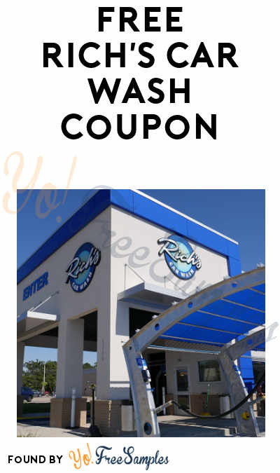 FREE Shine & Sparkle Car Wash Coupon at Rich’s Car Wash Locations