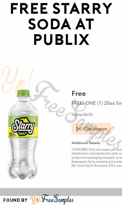 FREE Starry Soda at Publix with Digital Coupon (App Required)