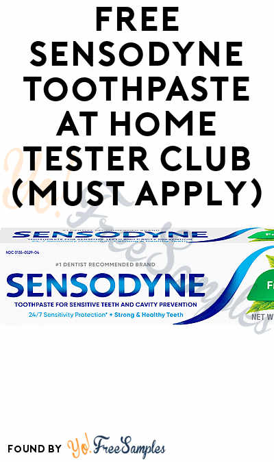 FREE Sensodyne Toothpaste At Home Tester Club (Must Apply)