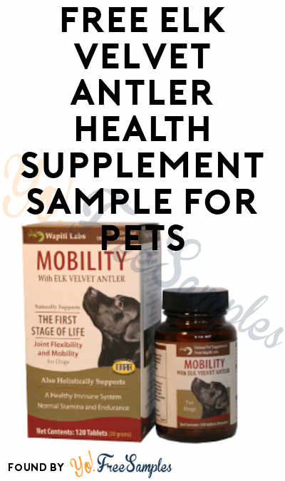 FREE Elk Velvet Antler Health Supplement Sample for Pets